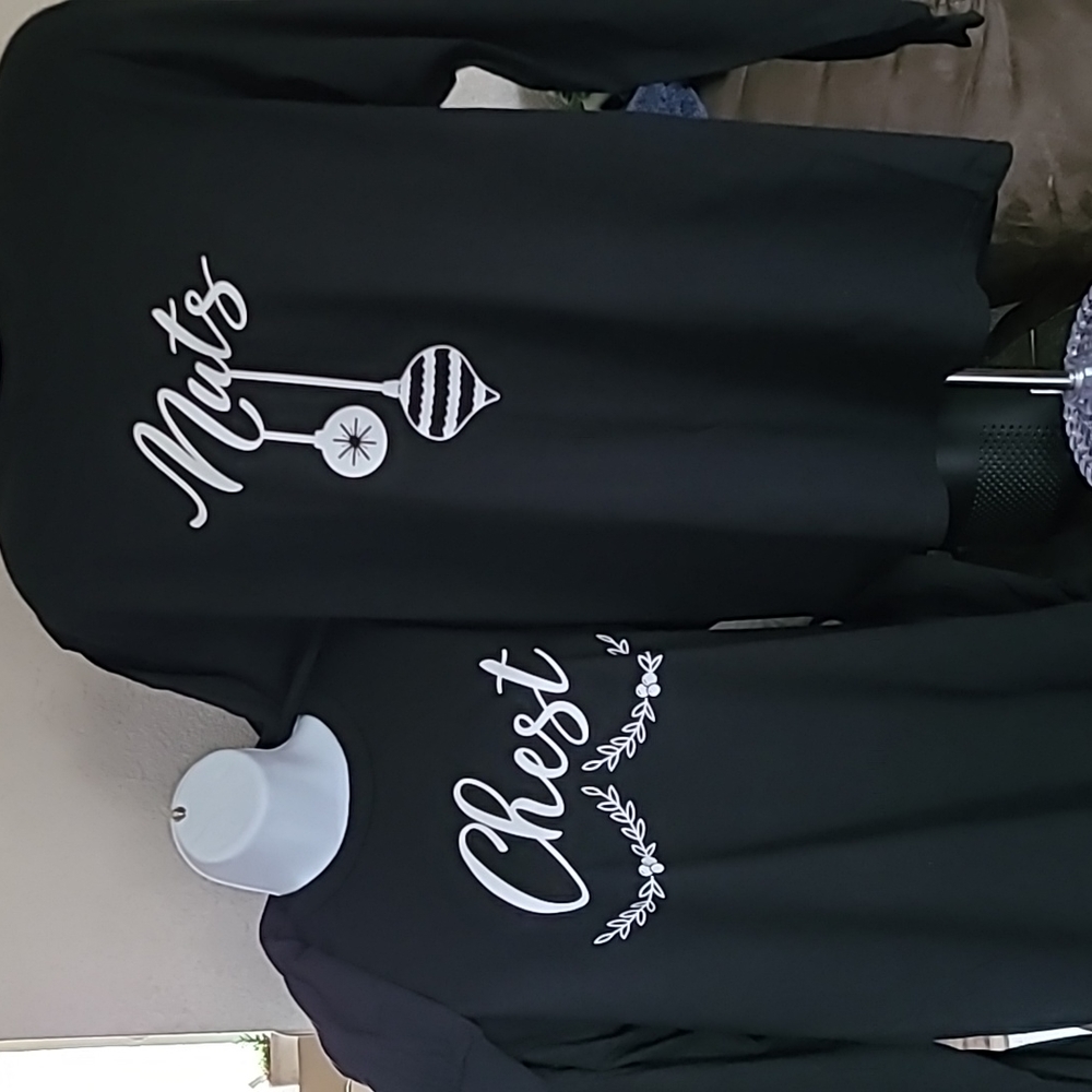 Couples Chest nuts shirts for christmas med, L